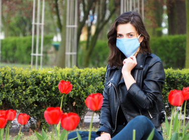 Logotrade promotional gift picture of: VENUS PRO cotton face mask with a pocket an HEPA filter 1378165