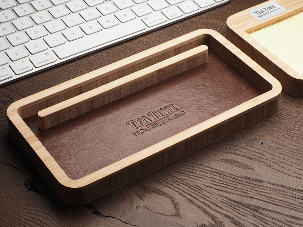 Logo trade promotional merchandise picture of: Wooden desk organiser 1852292