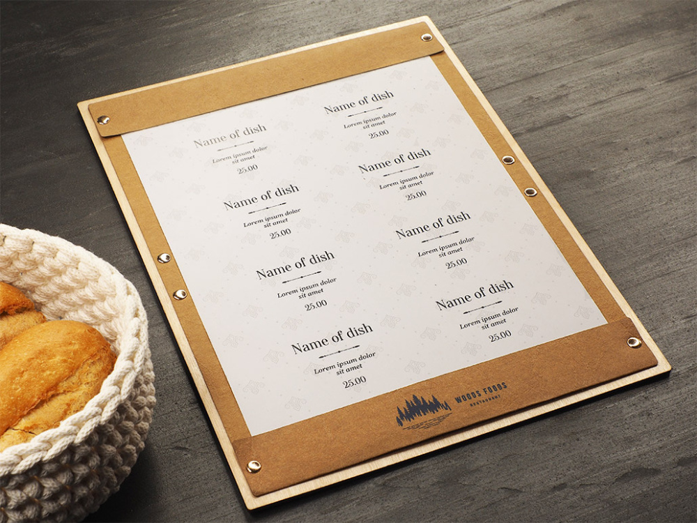 Logo trade corporate gifts image of: Menu pad 1668121