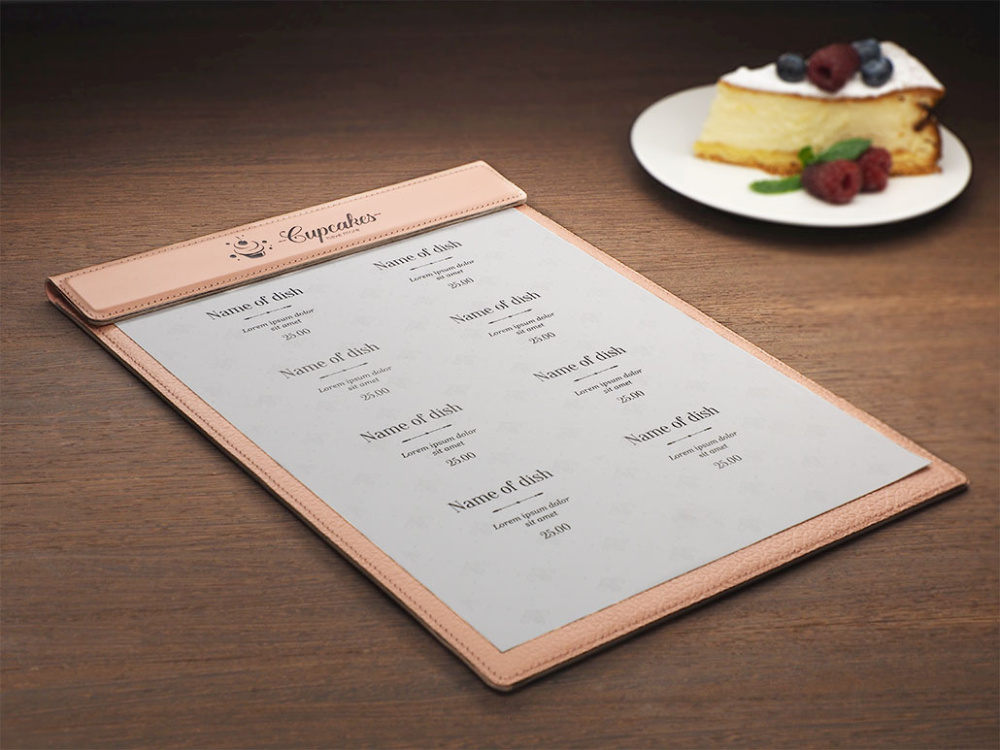Logo trade promotional merchandise picture of: Menu cover 1241281