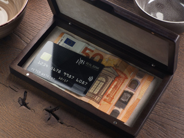 Logo trade corporate gifts image of: Wooden bill box 1816121