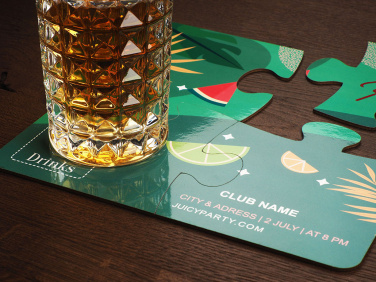 Logo trade corporate gifts picture of: Set of 4 PUZZLE glass coasters 1835117