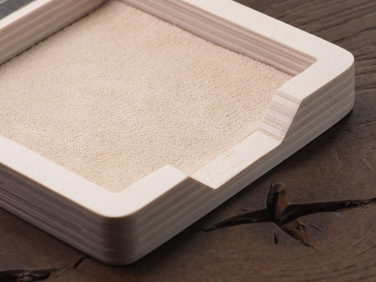 Logo trade promotional giveaway photo of: Wooden memo card box 1832121