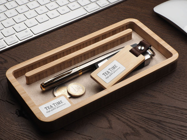Logo trade promotional items image of: Wooden desk organiser 1818292
