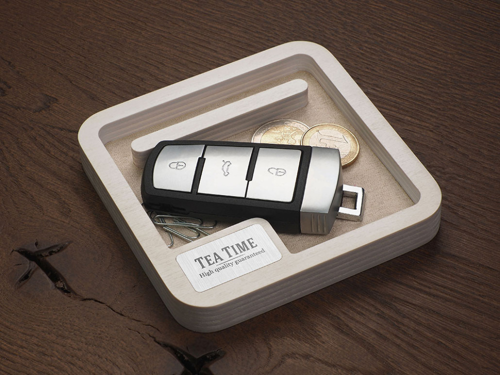 Logotrade promotional gift image of: Wooden desk organiser 1846121