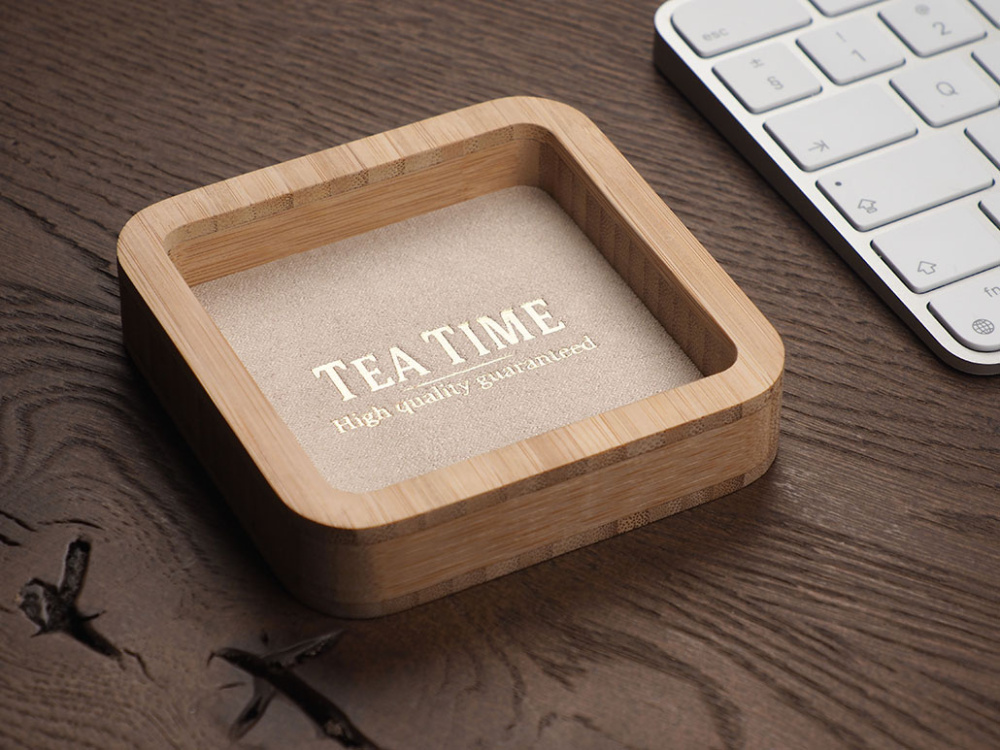 Logo trade promotional gifts picture of: Wooden desk organiser 1849292