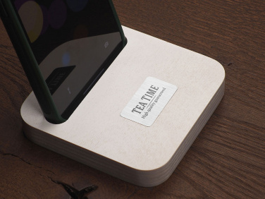 Logo trade promotional gift photo of: Wooden telephone stand 1848121