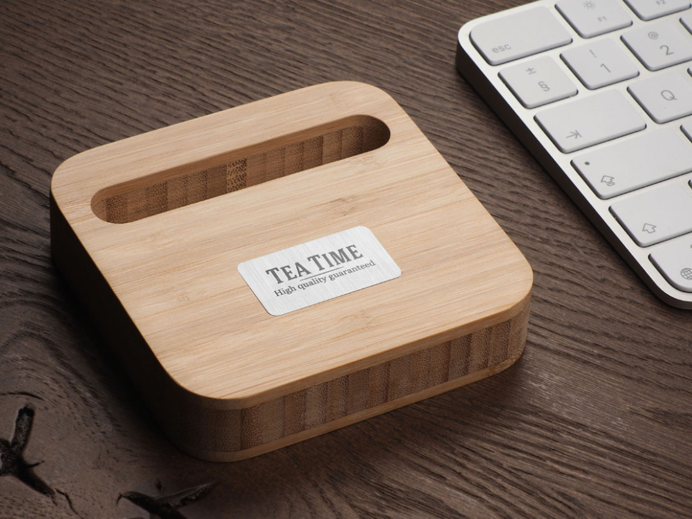 Logo trade promotional giveaway photo of: Wooden telephone stand 1848292