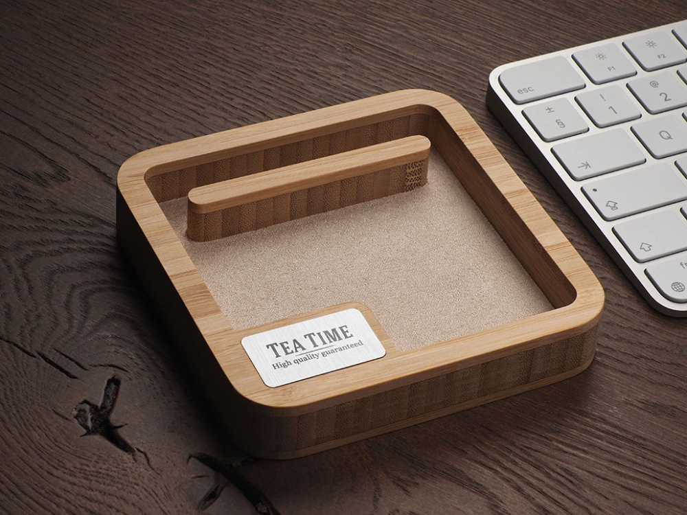 Logotrade promotional item image of: Wooden desk organiser 1846292