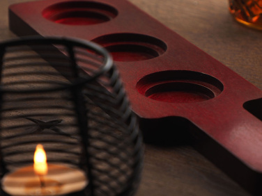 Logo trade corporate gifts picture of: Wooden 3 Shot Serving Board 1863121