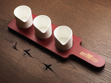 Logo trade promotional product photo of: Wooden 3 Shot Serving Board 1863121