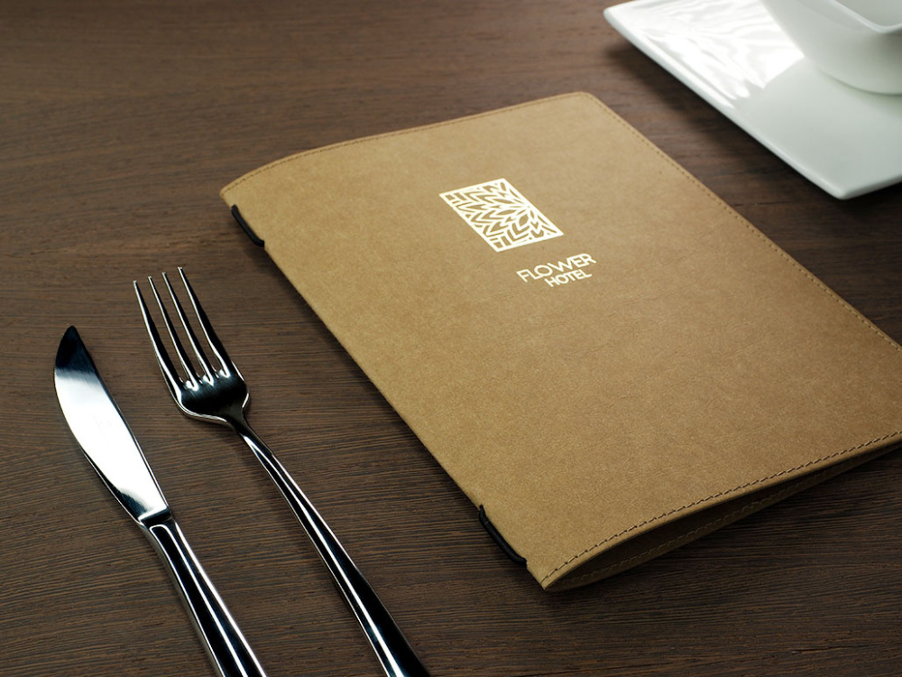 Logo trade promotional giveaways image of: Menu cover Ambiente 1179106