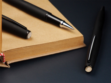 Logo trade promotional merchandise picture of: Striped Flint Pen set 1284036