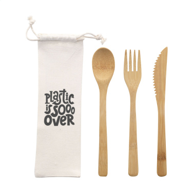 Logotrade advertising product image of: Bambu Cutlery Set
