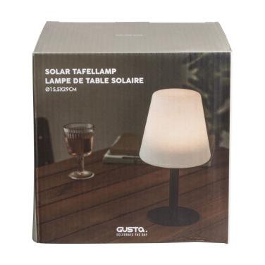 Logo trade business gifts image of: Gusta Solar Table Lamp