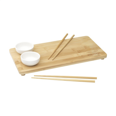 Logo trade promotional items image of: Temaki Bamboo Sushi Tray gift set