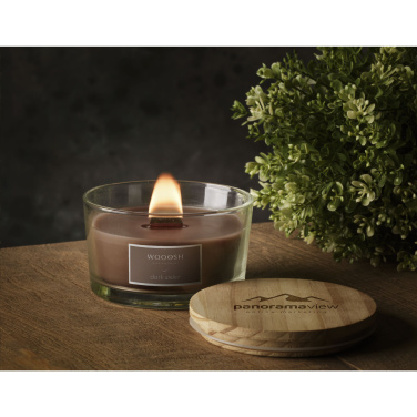 Logo trade promotional products picture of: Wooosh Flame Scented Candle Dark Amber