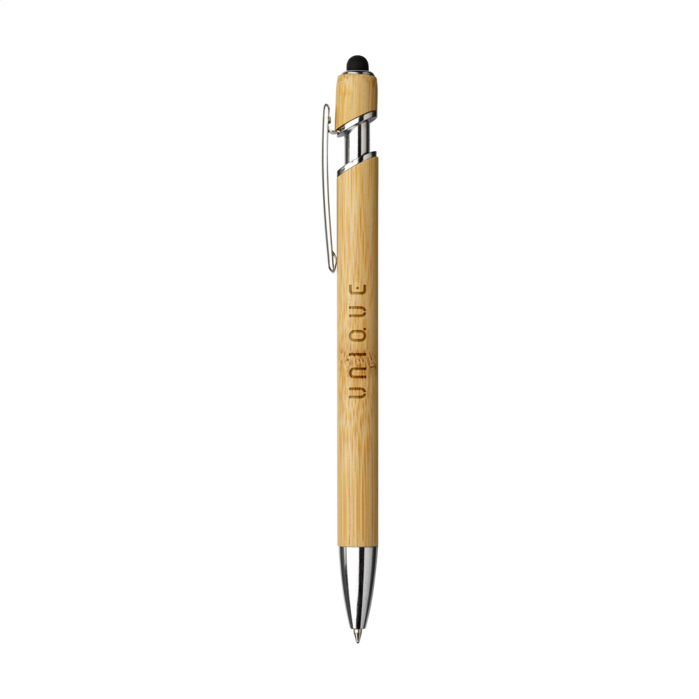 Logo trade promotional product photo of: Luca Touch Bamboo stylus pen