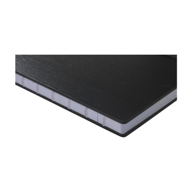 Logo trade promotional items image of: Bamboo Journal Naked Spine Paper Notebook Black A5