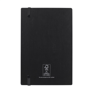 Logotrade promotional merchandise photo of: Bamboo Journal Naked Spine Paper Notebook Black A5