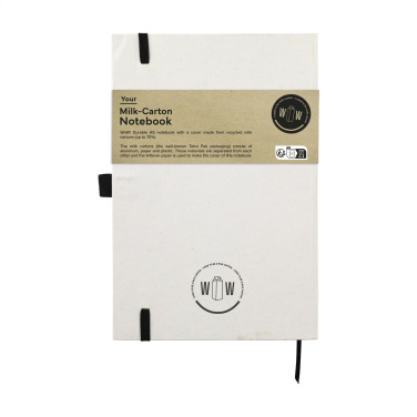 Logo trade promotional merchandise image of: Milk-Carton Paper Notebook A5