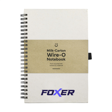 Logo trade promotional items picture of: Milk-Carton Wire-O Paper Notebook A5