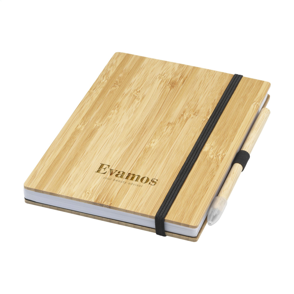 Logotrade promotional item image of: BambooPlus Paper Notebook A5 - Inkless Pen