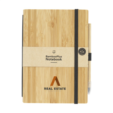 Logotrade promotional product picture of: BambooPlus Paper Notebook A5 - Inkless Pen