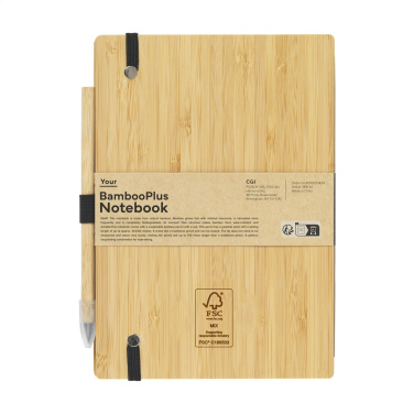 Logo trade business gift photo of: BambooPlus Paper Notebook A5 - Inkless Pen