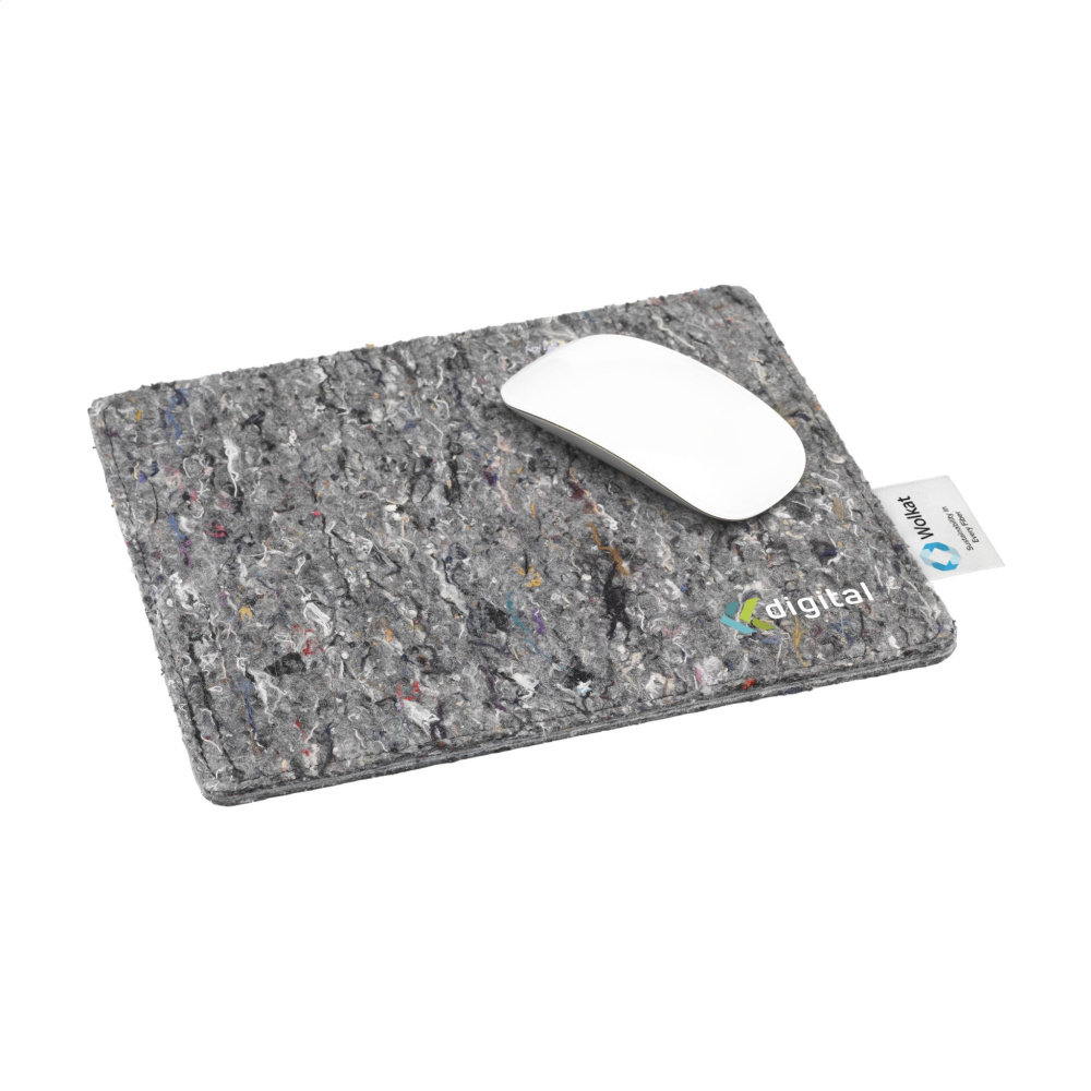 Logo trade promotional merchandise image of: Wolkat Tangier Recycled Textile Mousepad