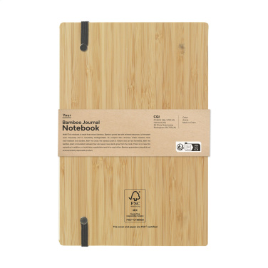 Logotrade business gift image of: Bamboo Journal Naked Spine Paper Notebook A5