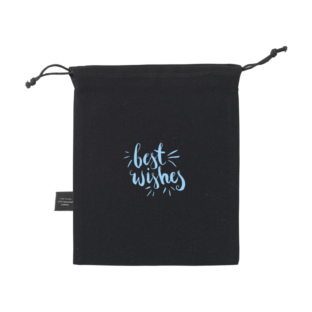 Logo trade corporate gift photo of: Gift Pouch GRS Recycled Cotton (150 g/m²) S