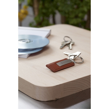 Logo trade promotional products image of: LeatherKey keyring
