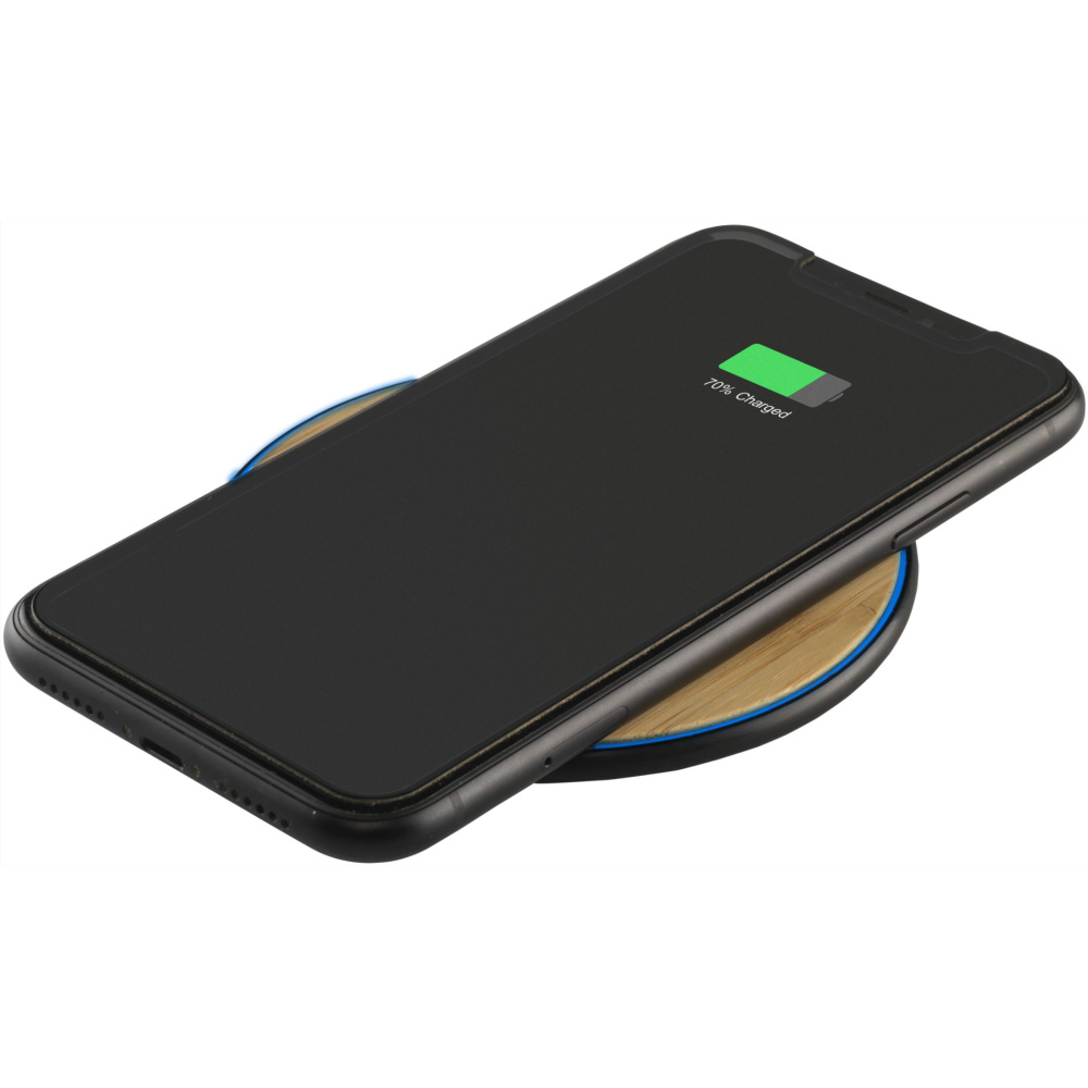 Logotrade promotional merchandise picture of: Bamboo 10W Wireless Charger wireless fast charger