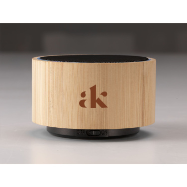 Logo trade promotional item photo of: Wave Bamboo Wireless Speaker