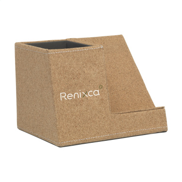 Logo trade promotional merchandise image of: Ecork Pen Holder Wireless Charger