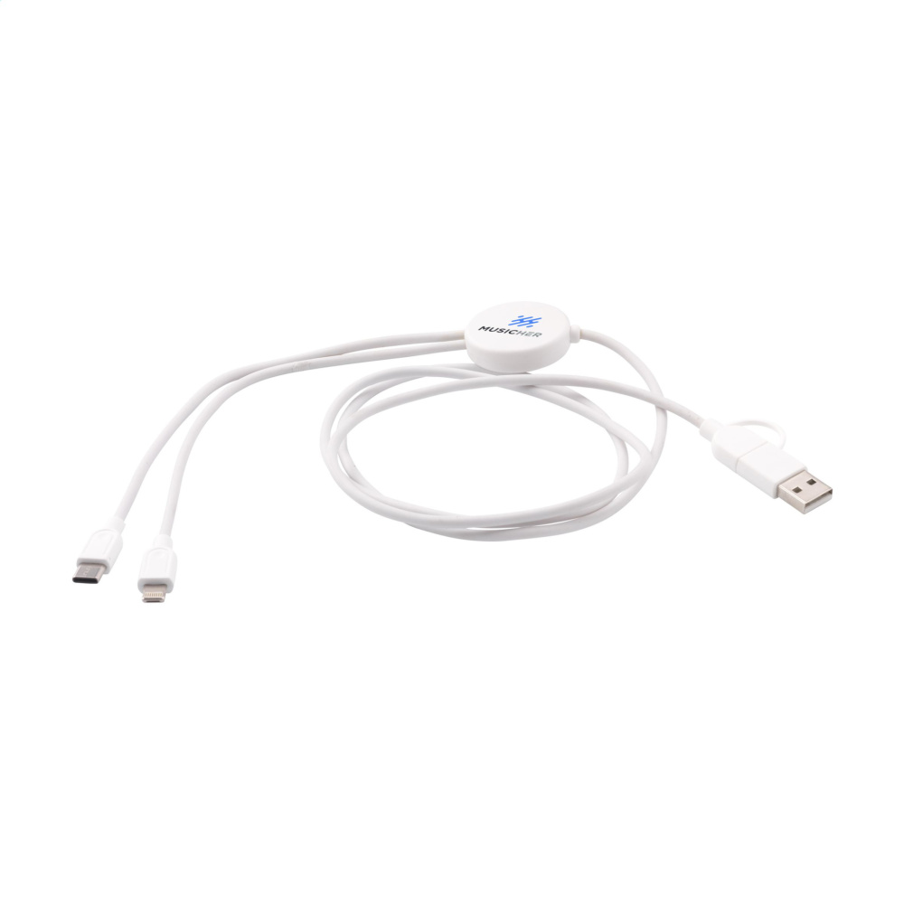 Logo trade promotional merchandise picture of: Charging Cable RCS Recycled ABS-TPE
