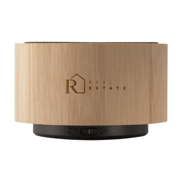 Logo trade promotional items image of: Wave Bamboo Wireless Speaker