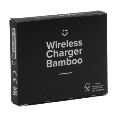Logotrade promotional merchandise image of: Bamboo Wireless Charger 15W