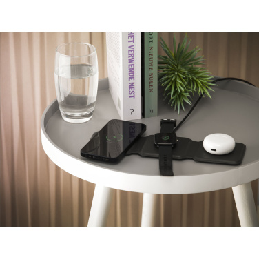 Logo trade promotional giveaway photo of: TriCharge RCS  Recycled PU Wireless Charger