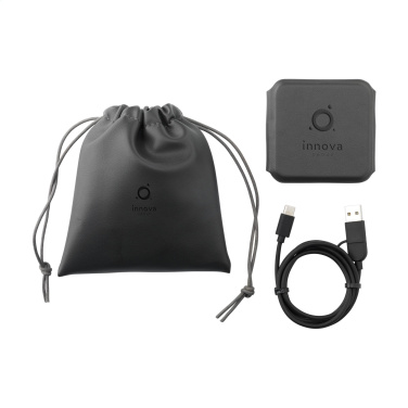 Logo trade corporate gifts image of: TriCharge RCS  Recycled PU Wireless Charger