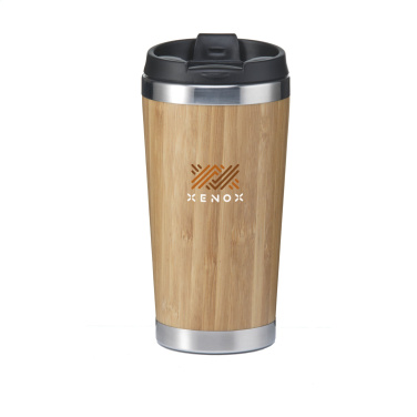 Logo trade promotional gifts picture of: Tokyo 450 ml bamboo thermo cup