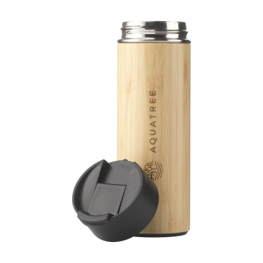 Logo trade promotional product photo of: Sakura 360 ml bamboo thermo bottle/thermo cup