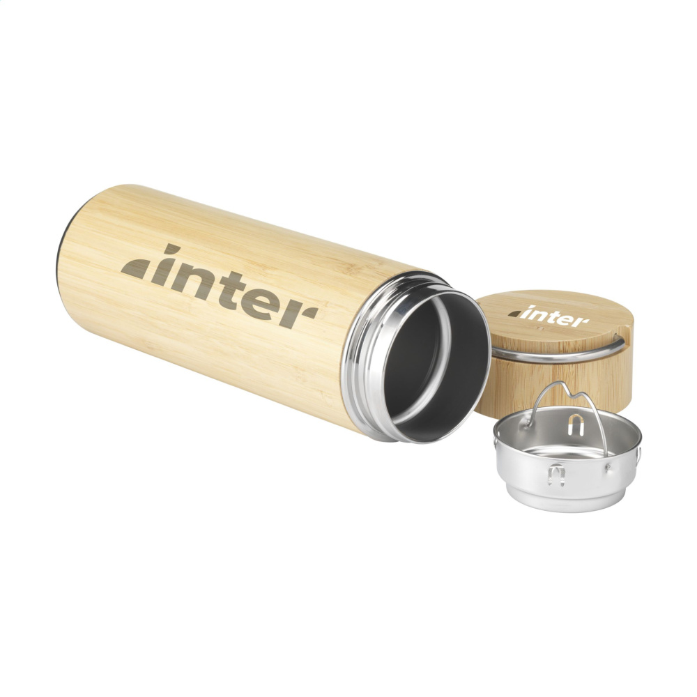 Logotrade promotional products photo of: Nikko 330 ml bamboo thermo bottle/thermo cup