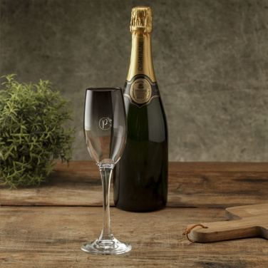 Logo trade promotional gifts picture of: Smokey Champagne glass 180 ml
