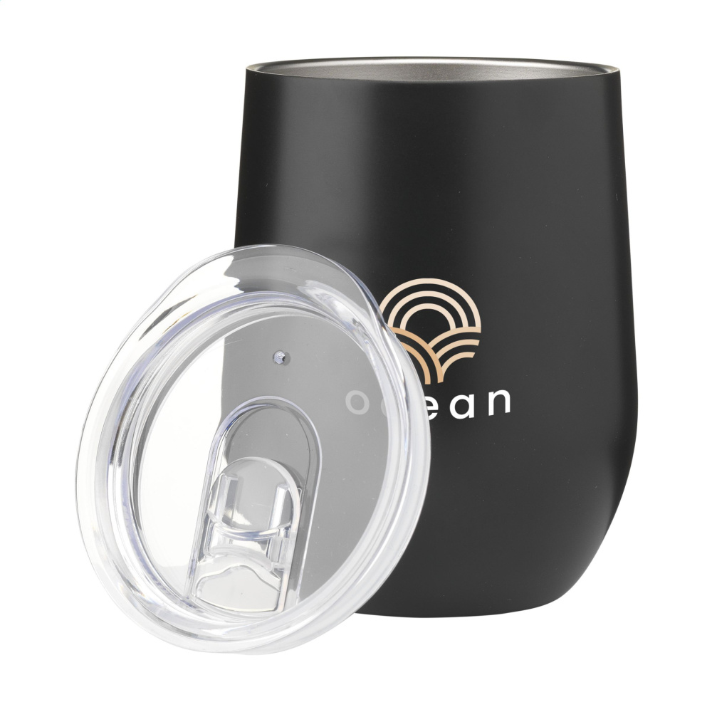 Logotrade advertising product image of: Huevo RCS Recycled Steel Cup 350 ml thermo cup