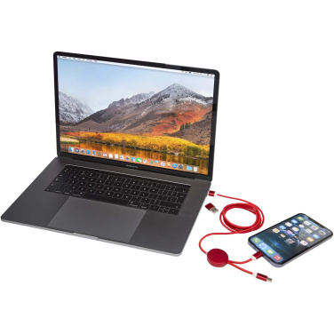 Logotrade corporate gifts photo of: Alasia 5-in-1 recycled aluminium and plastic 150 cm data sync and 27W fast charge cable