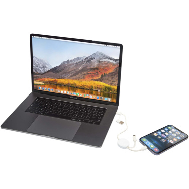 Logo trade promotional product photo of: Citala 5-in-1 recycled plastic 30 cm data sync and 27W fast charge cable