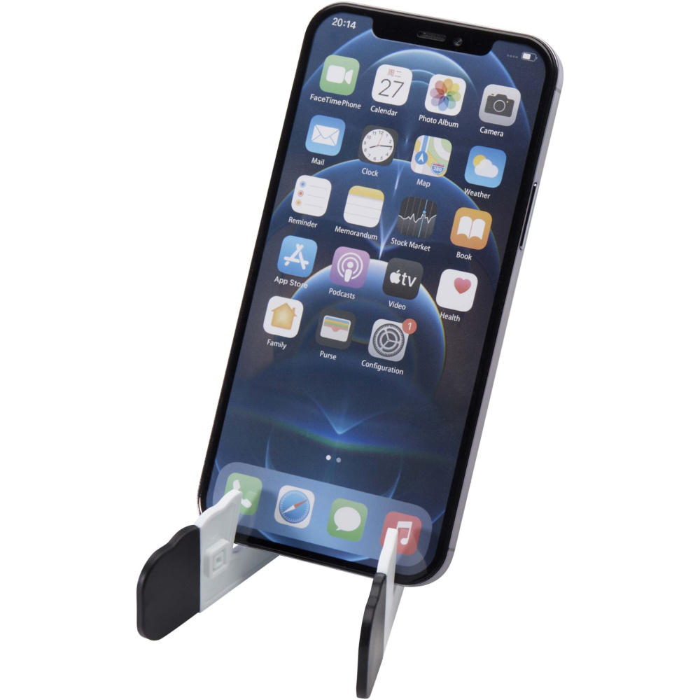 Logotrade promotional item image of: Buna recycled plastic foldable tablet and phone stand