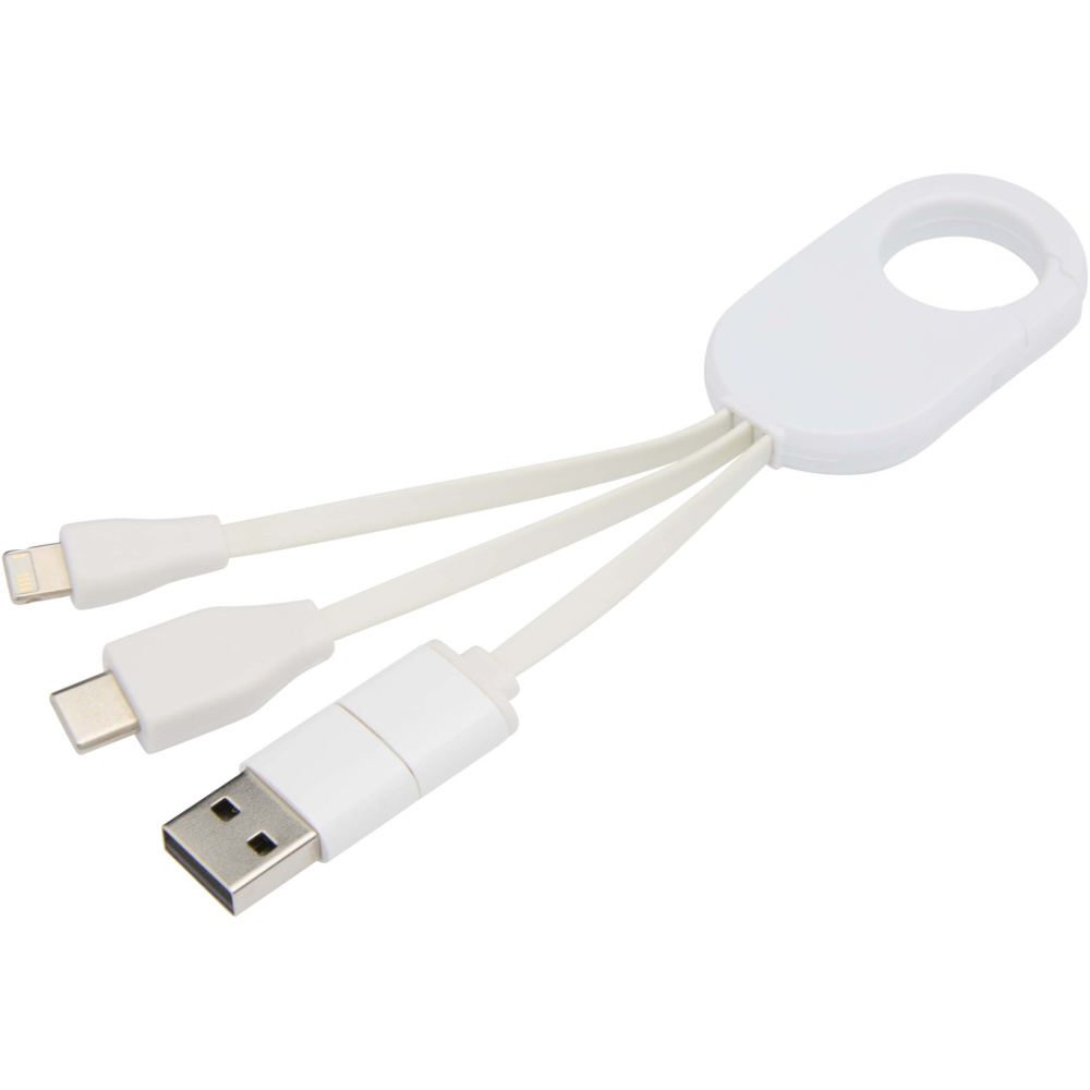 Logotrade promotional gift image of: Troop 4-in-1 recycled plastic charging cable